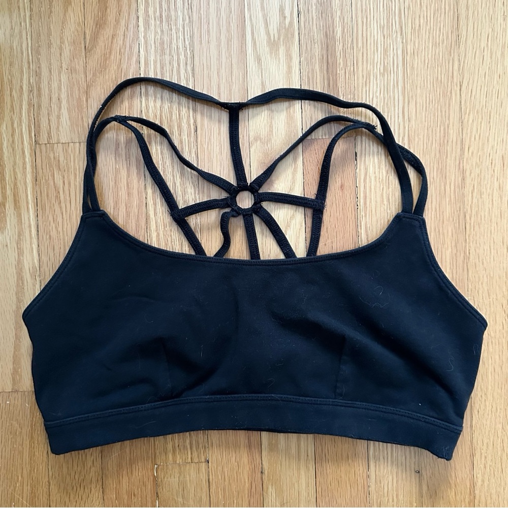 Free People Movement Black Light Support Yoga Pilates Sports Bra M